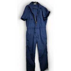 Vtg Big Yank Work-Mates Denim Coveralls Mens Medium Blue Canvas Jumpsuit